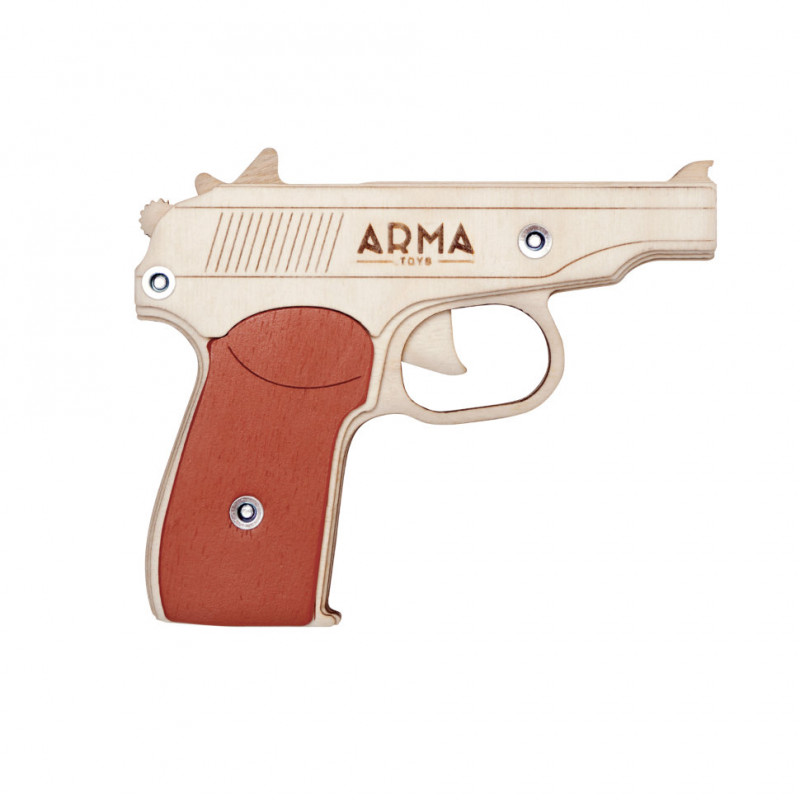 Набор деревянных игрушек-резинкострелов «Советские пистолеты» от ARMA.TOYS (пистолет Стечкина и пистолет Макарова)