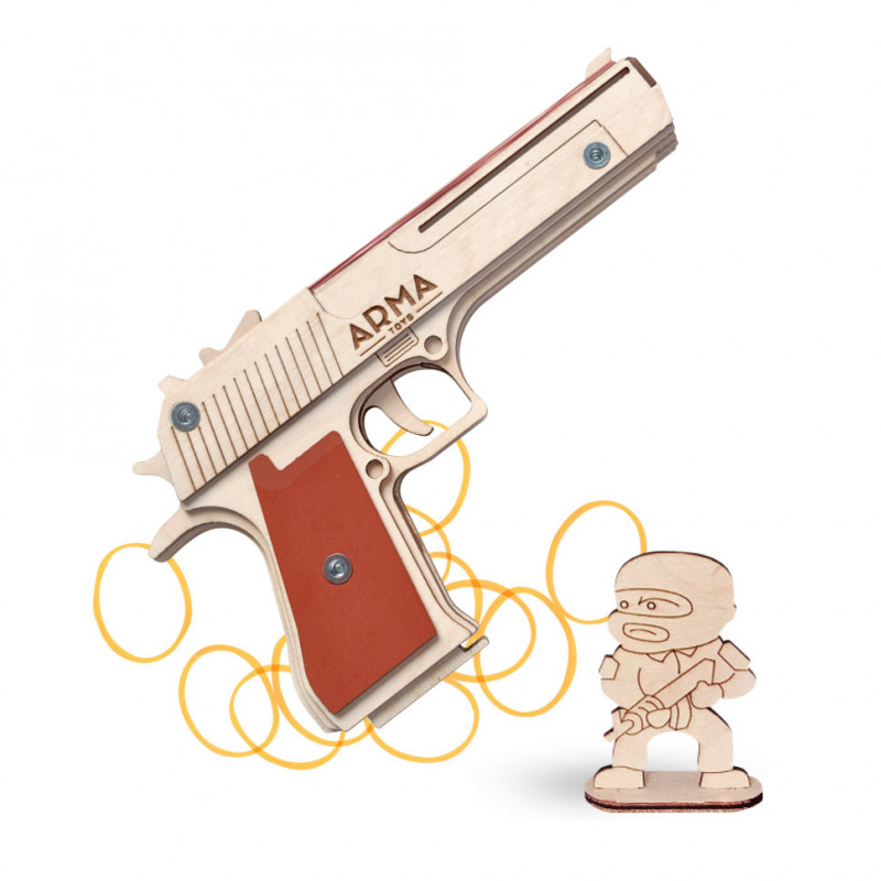 Пистолет «Дезерт Игл» (Desert Eagle), стреляющий резинками деревянный макет