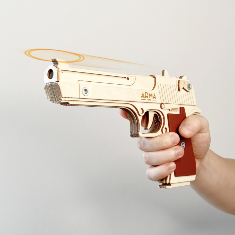 Пистолет «Дезерт Игл» (Desert Eagle), стреляющий резинками деревянный макет