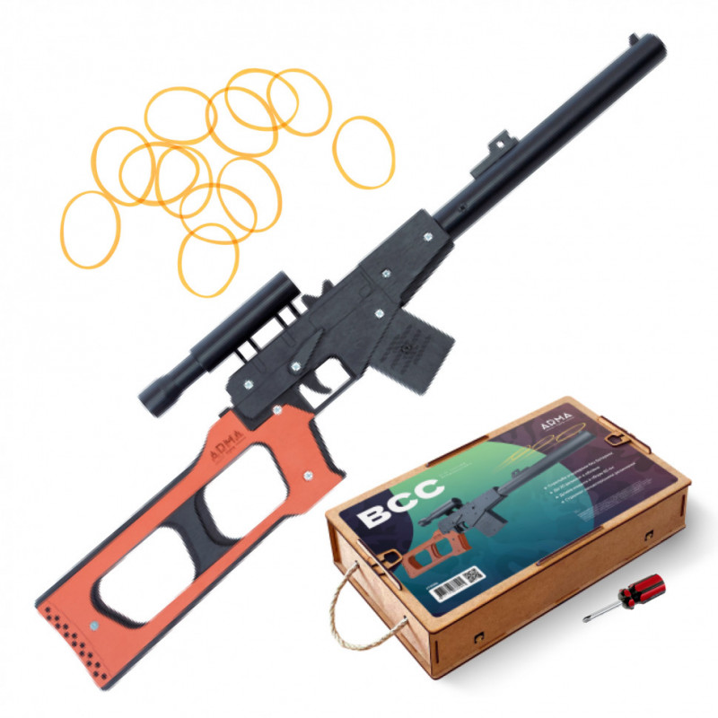 Снайперская винтовка ВСС «Винторез» от ARMA.TOYS, деревянная, с действующим прицелом, окрашена под боевую