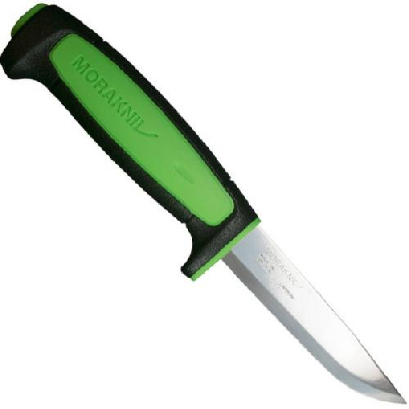 Нож Morakniv Basic 511 2019 edition углеродистая сталь, пласт. ручка (черная) зел. вставка, 13466