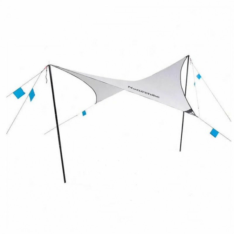 Тент Naturehike Rhombus NH19TM003 150D / Silver Coated  402*268 см для кемпинга, серый, 6927595738085