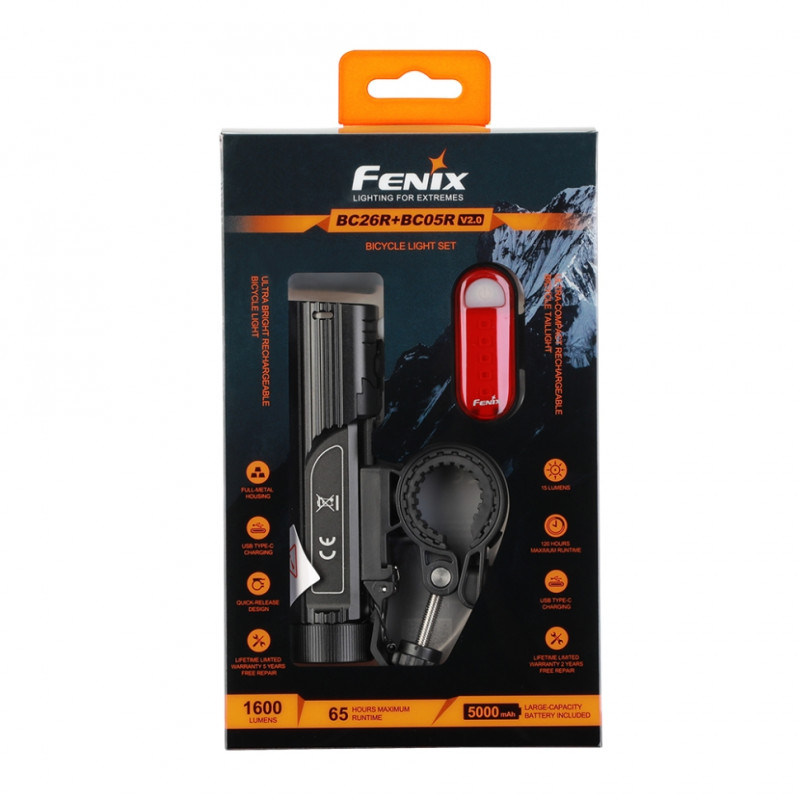 Набор Велофары Fenix BC26R+BC05R V2.0, BC26RBC05RV20