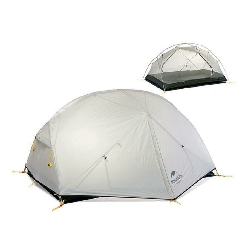 Палатка Naturehike Mongar NH17T007-M 20D  двухместная сверхлегкая , серая, 6927595708071