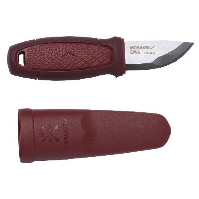 Нож Morakniv Eldris, нержавеющая сталь, цвет красный, с ножнами, 13517