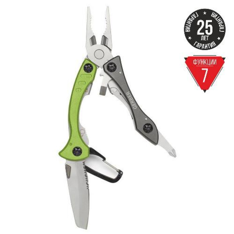 Мультитул Gerber Outdoor Crucial Tool, зеленый, блистер, (1013993)