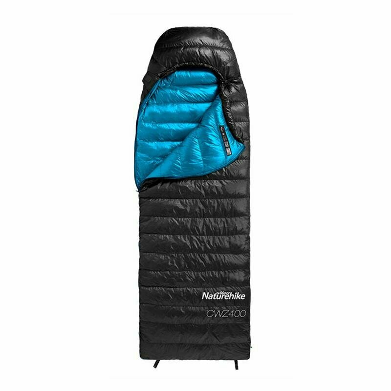 Мешок спальный  Naturehike CWZ400 NH19W400-Z с пуховым конвертом  М черный, 6927595765357