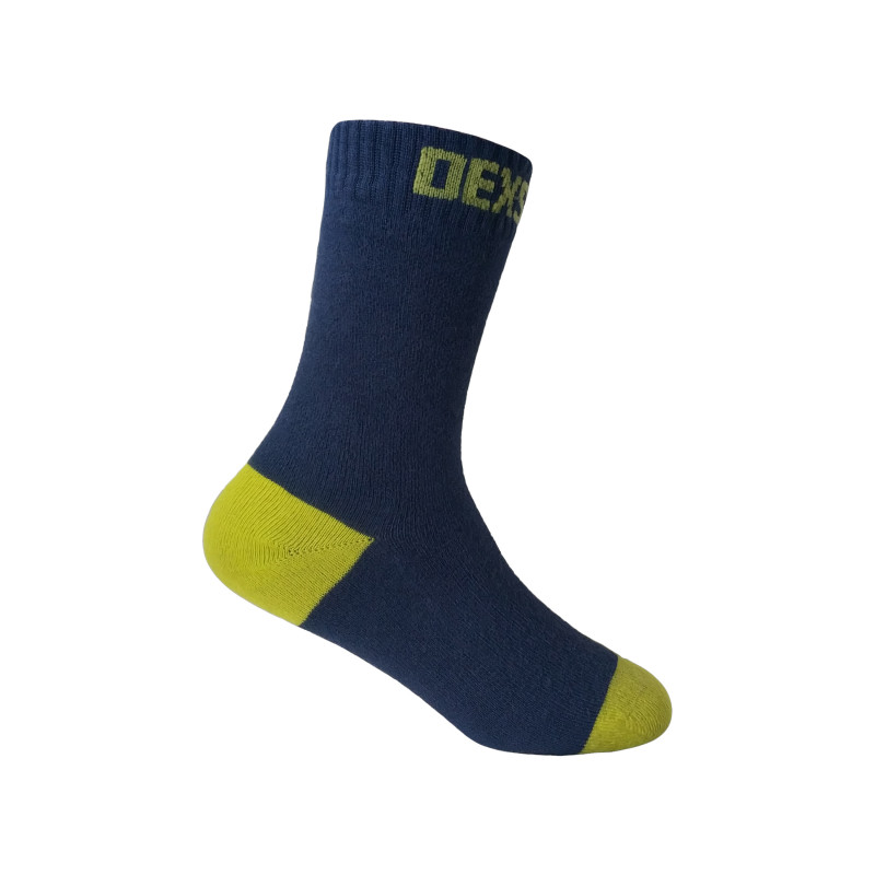 Водонепроницаемые носки детские DexShell Ultra Thin Children Socks L (20-22 см), черный/желтый