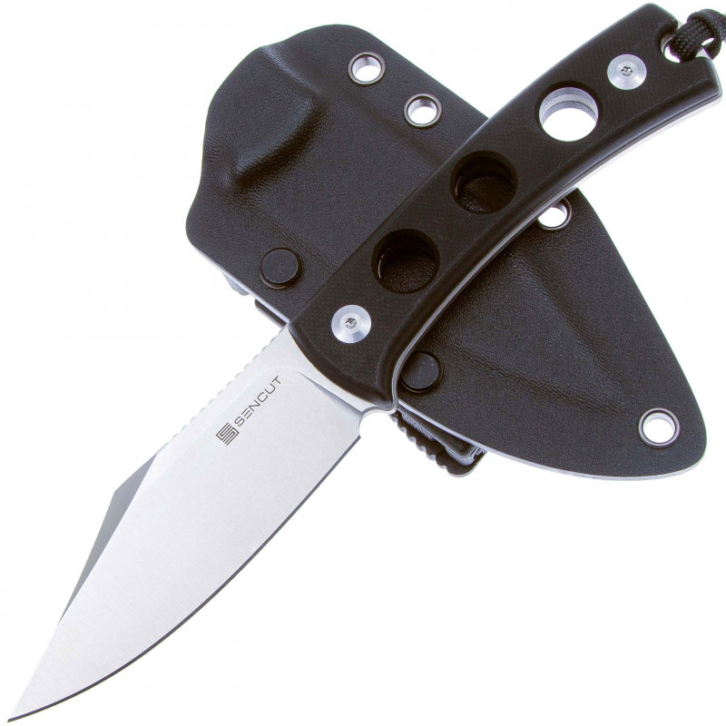 Нож SENCUT Fixed Blade Waxahachie 9Cr18MoV Steel Satin Handle G10 Black