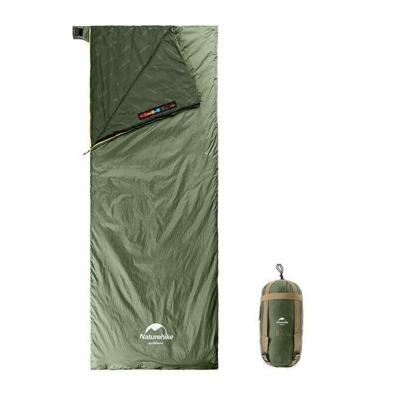 Мешок спальный Naturehike NH21MSD09 мини LW180, размер M, зеленый, 6927595777930