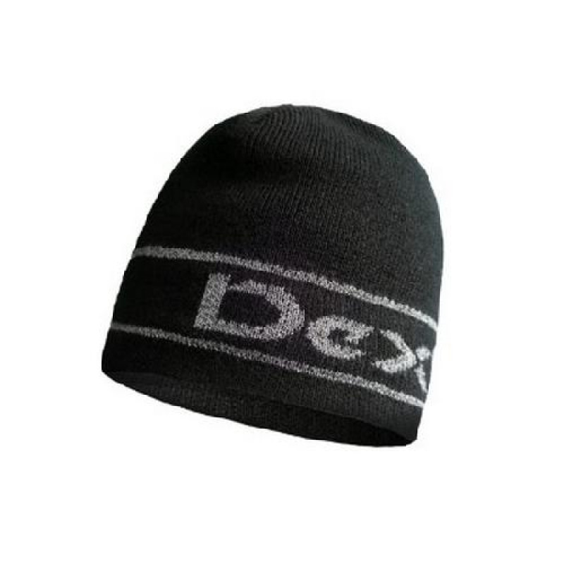 Шапка водонепроницаемая Dexshell, черная с надписью L/XL 58-60 см