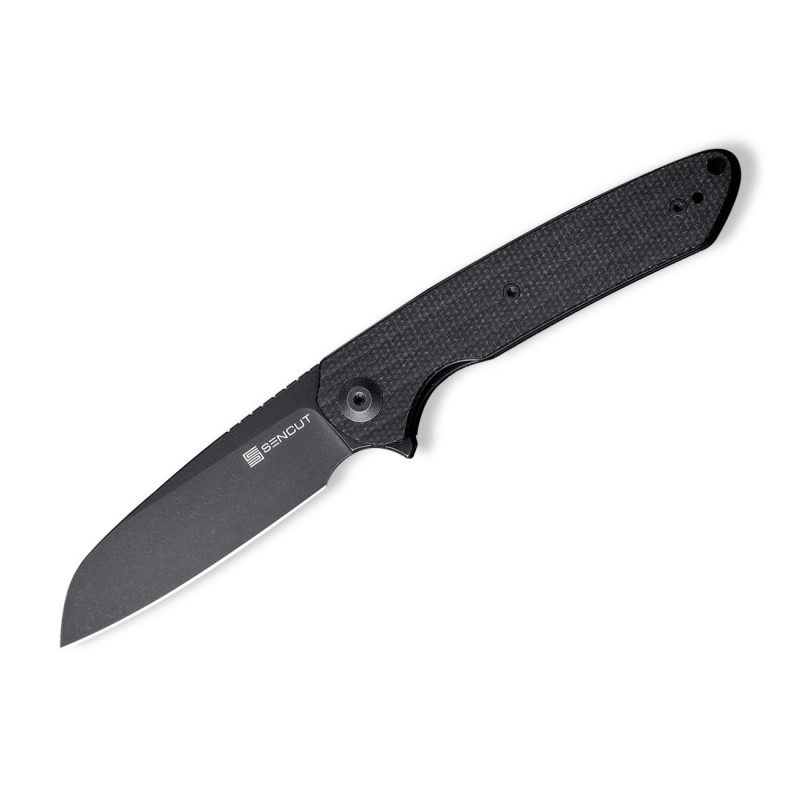 Складной нож SENCUT Kyril 9Cr18MoV Steel Black Stonewashed Handle Black Micarta