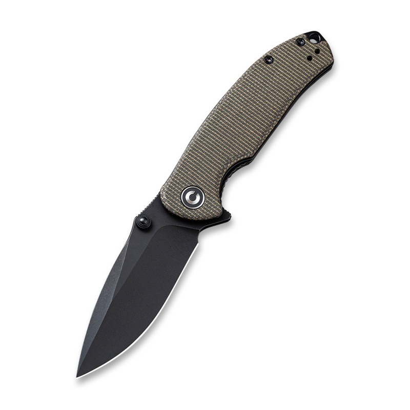 Складной нож CIVIVI Pintail CPM S35VN Steel Black Stonewashed Handle Dark Green Micarta