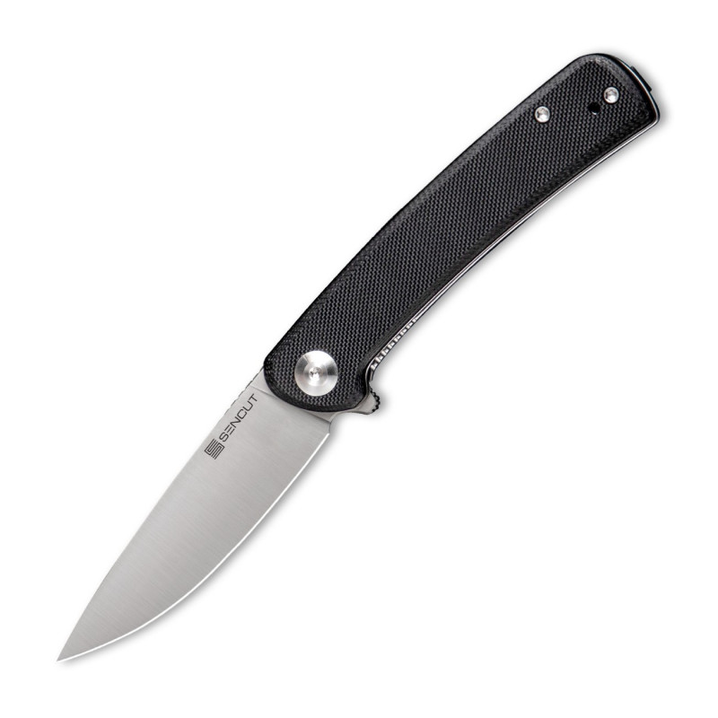 Складной нож SENCUT Neches 10Cr15CoMoV Steel Satin Handle G10 Black