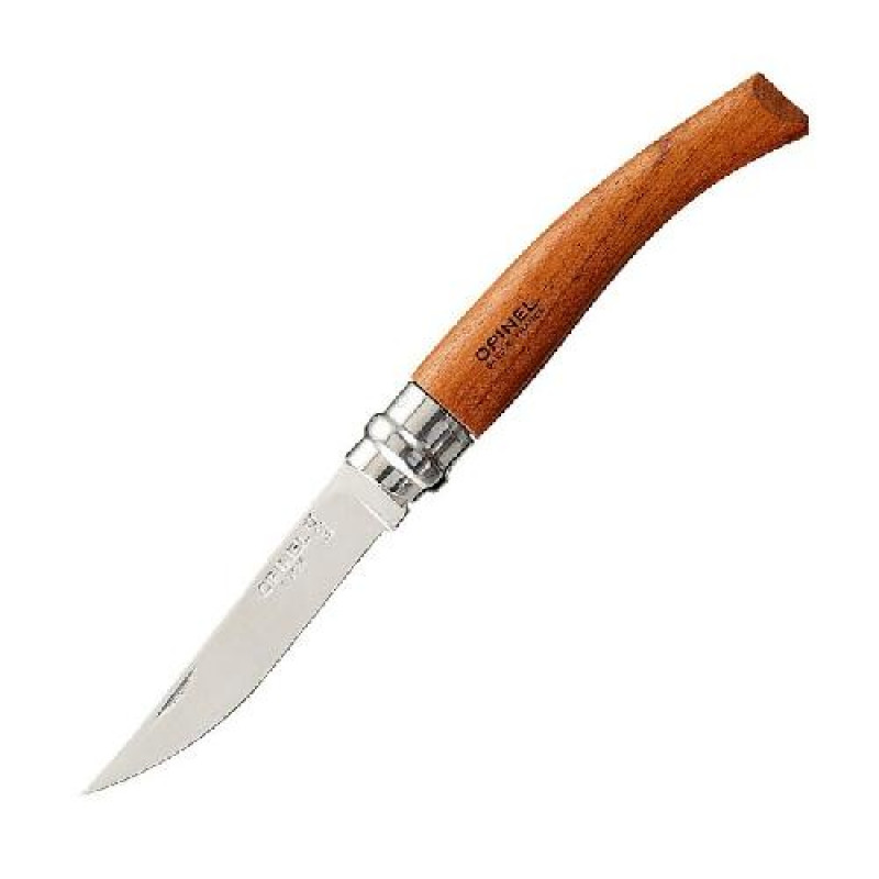 Нож филейный Opinel №10, нержавеющая сталь, рукоять бубинга, 000013