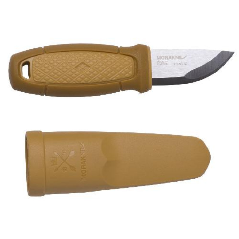 Нож Morakniv Eldris, нержавеющая сталь, цвет желтый, с ножнами, 13516