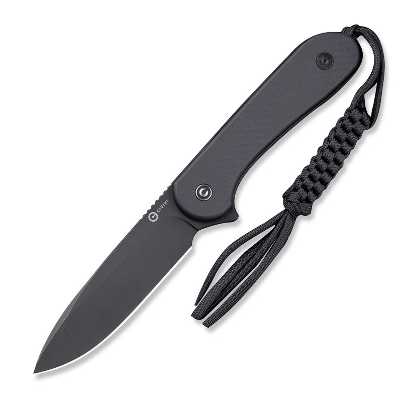 Нож CIVIVI Fixed Blade Elementum D2 Steel Black Stonewash Handle G10 Black