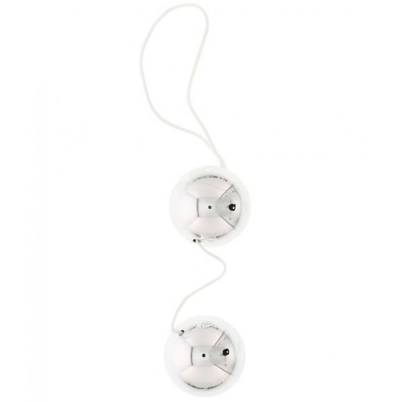 Серебристые шарики VIBRATONE DUO BALLS SILVER BLISTERCARD