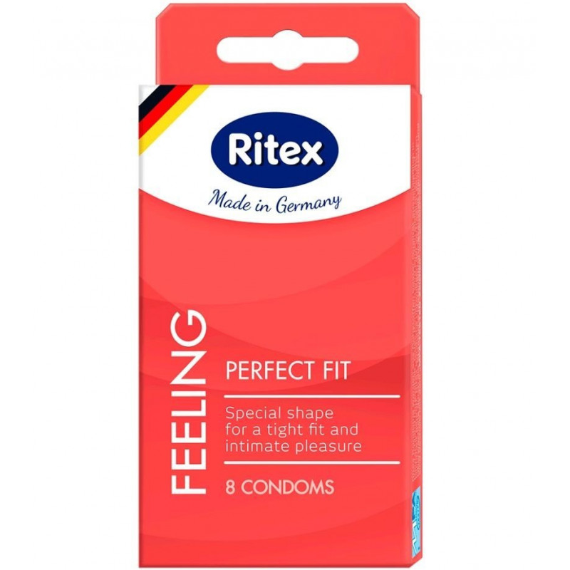 Презервативы анатомической формы с накопителем RITEX PERFECT FIT - 8 шт.