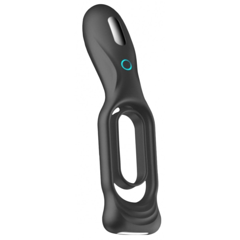 Черное двойное эрекционное виброкольцо N 88 Vibrating Rechargeable Cock Ring