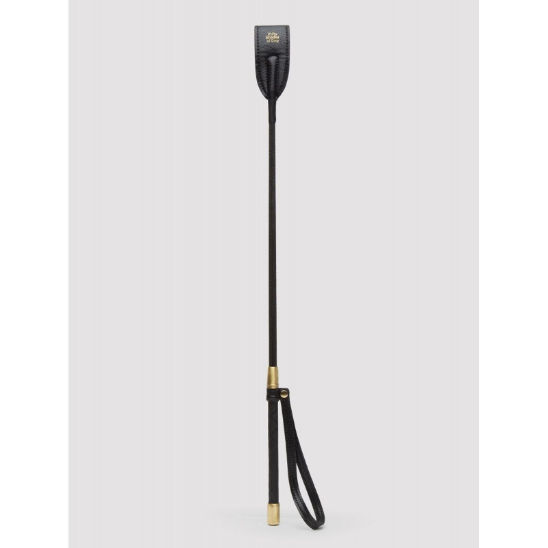 Черный стек Bound to You Faux Leather Riding Crop - 57 см.