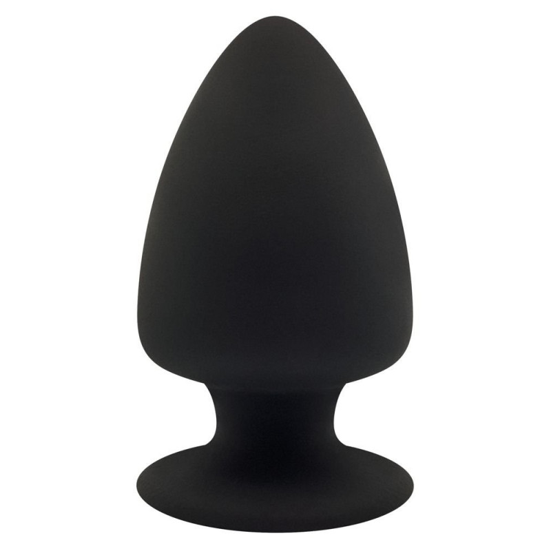 Черная анальная втулка Premium Silicone Plug M - 11 см.