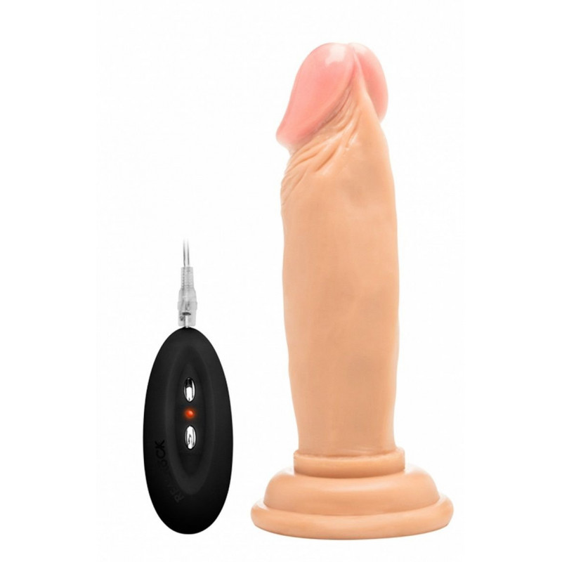 Телесный вибратор-реалистик Vibrating Realistic Cock 6  - 15 см.