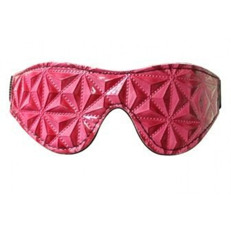 Розовая маска на глаза с геометрическим узором Pyramid Eye Mask