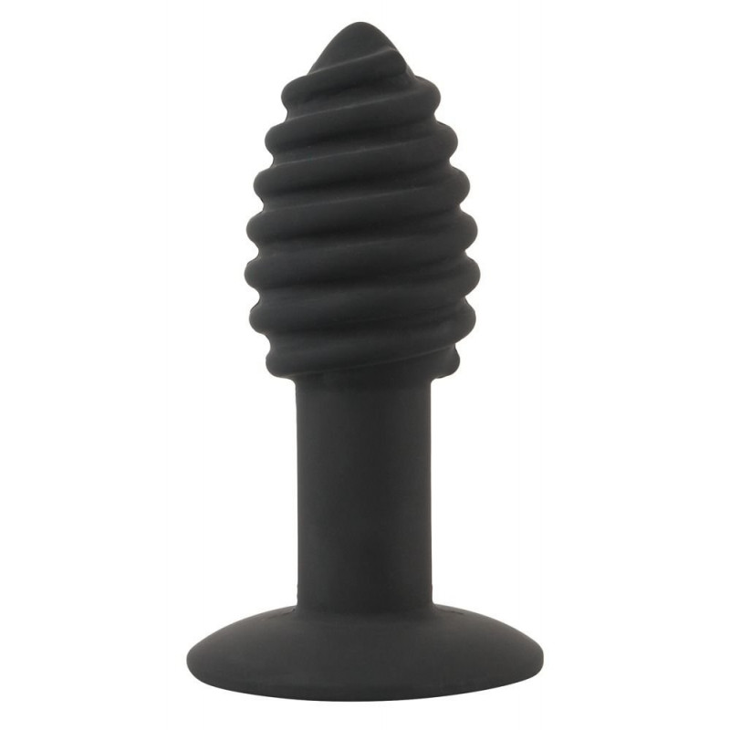 Черная анальная вибропробка Twist Butt Plug - 10,7 см.