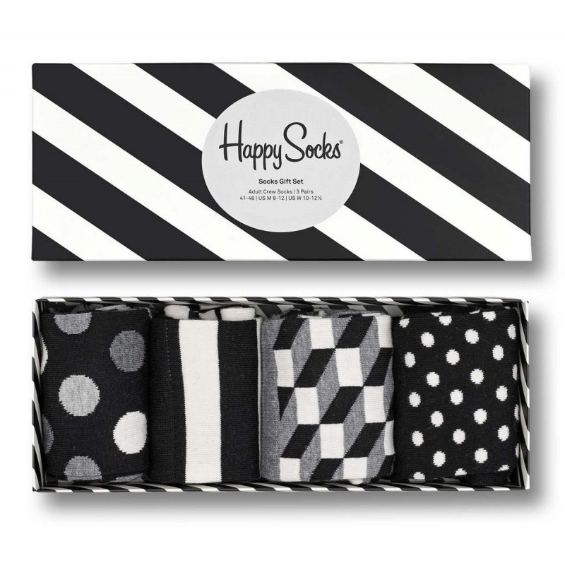 Подарочный набор носков 4-Pack Classic Black & White Socks Gift Set