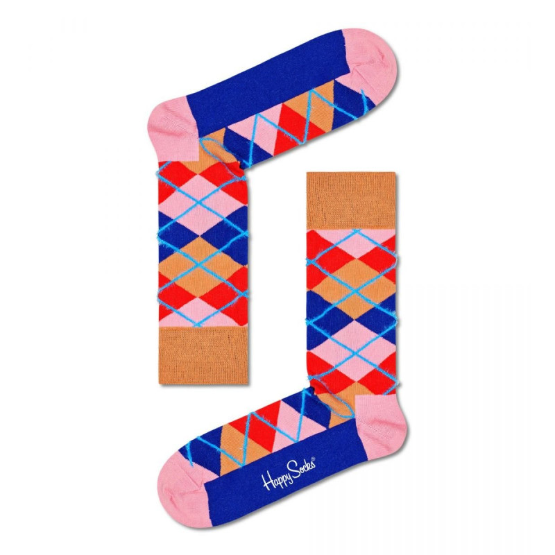 Розовые носки унисекс Argyle Sock с цветными клетками