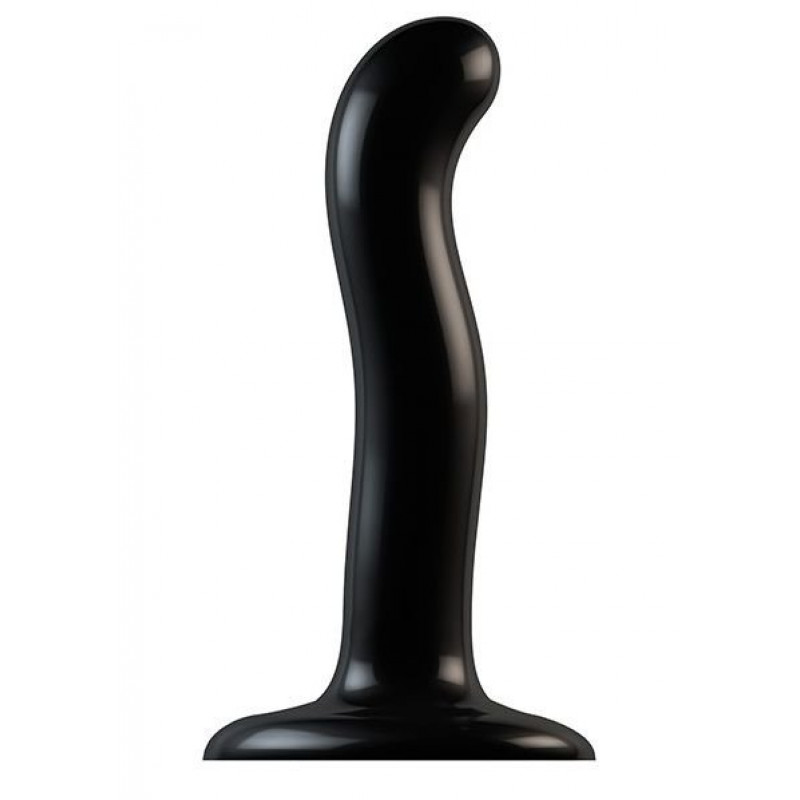 Черный фаллоимитатор-насадка Strap-On-Me P&G spot Dildo size S - 16,4 см.