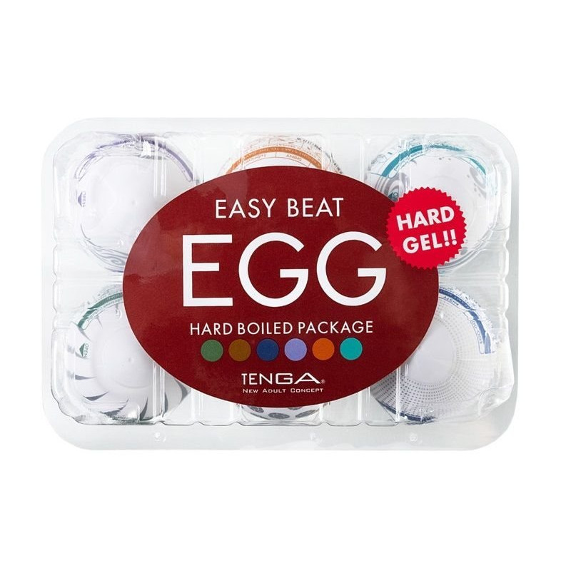 Набор из 6 мастурбаторов Tenga EGG II Hard Boiled с различным рельефом