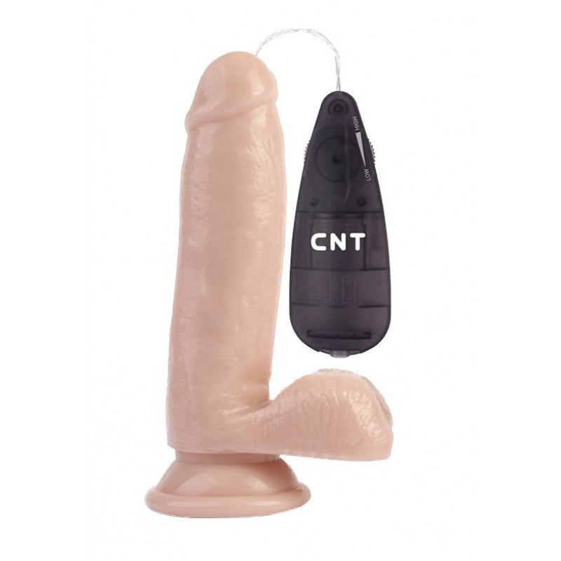 Телесный вибратор-реалистик 6.7 Stud Realistic Dildo - 17,5 см.