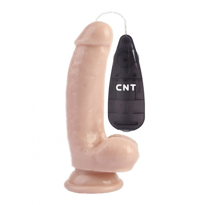 Телесный вибратор-реалистик 6.9 Stud Realistic Dildo - 17,5 см.