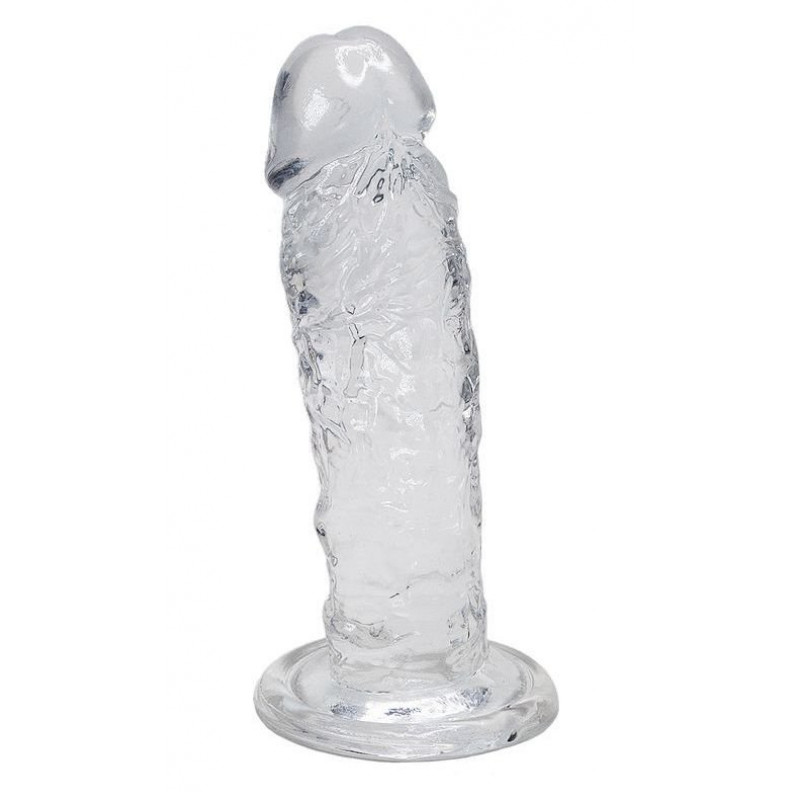 Прозрачный фаллоимитатор на присоске Majestic Jelly Dildo - 14,7 см.