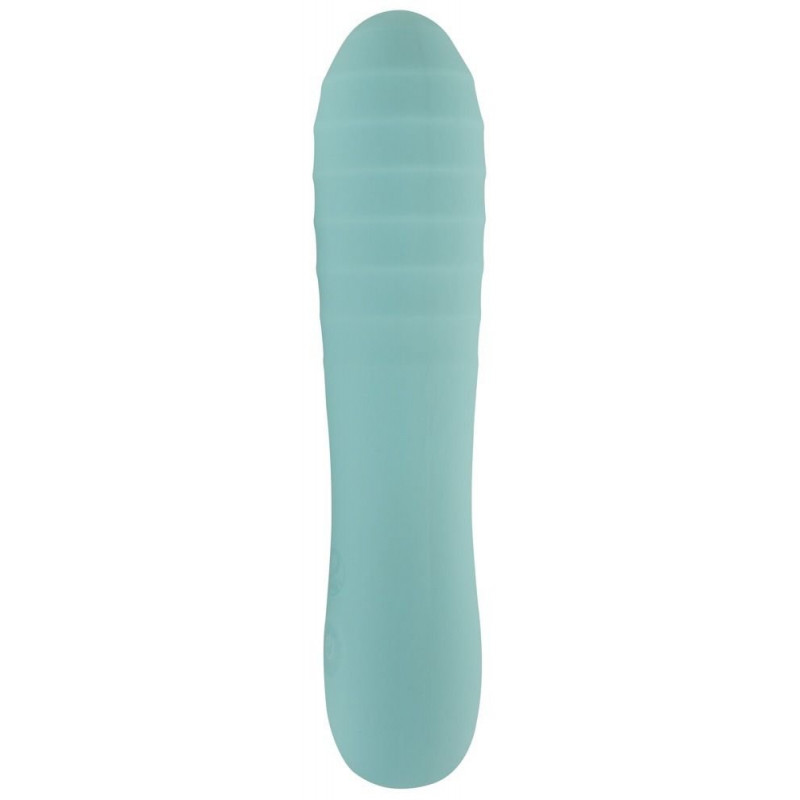 Аквамариновый мини-вибратор Straight Vibrator - 16,4 см.