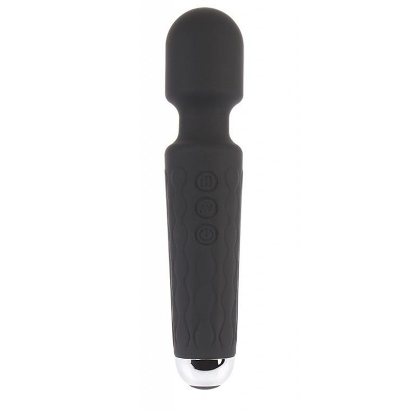 Черный жезловый вибратор Wacko Touch Massager - 20,3 см.