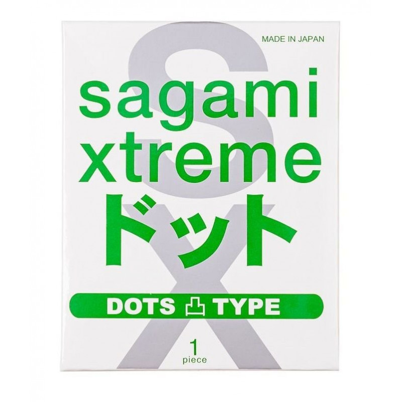 Презерватив Sagami Xtreme Type-E с точками - 1 шт.