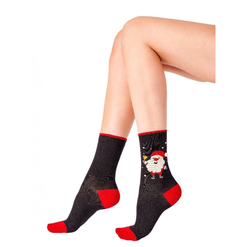 Новогодние хлопковые носки с веселым Сантой Christmas Socks