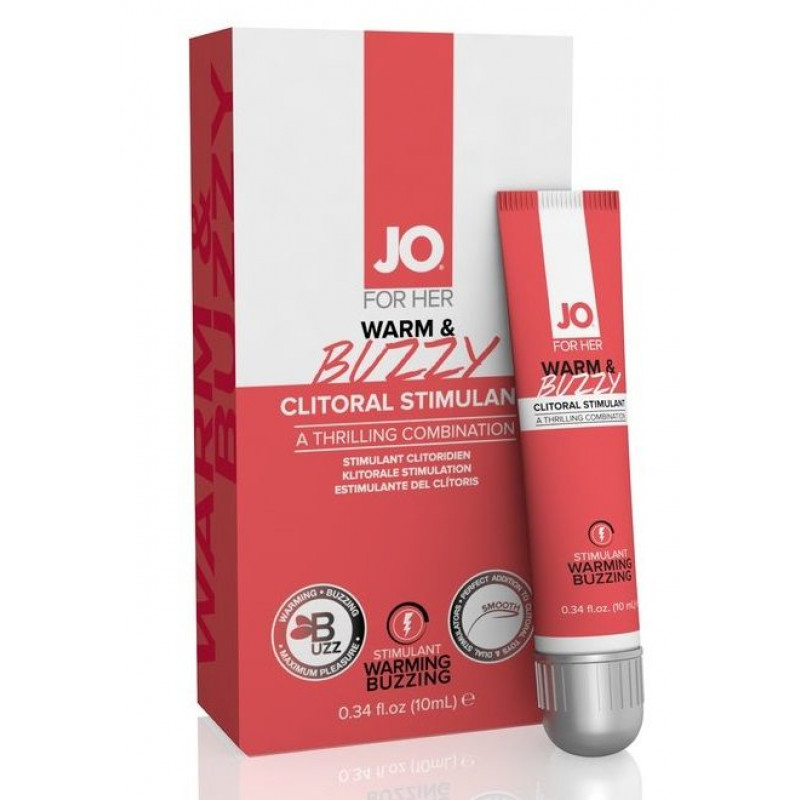 Клиторальный крем JO WARM & BUZZY CLITORAL GEL - 10 мл.