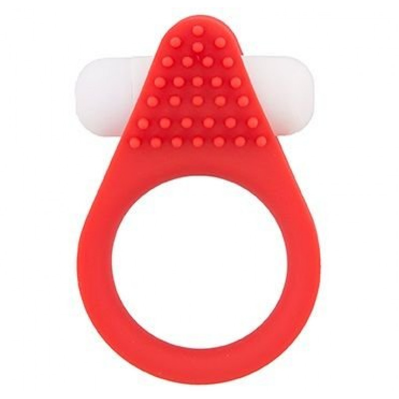 Красное эрекционное кольцо LIT-UP SILICONE STIMU RING 1 RED